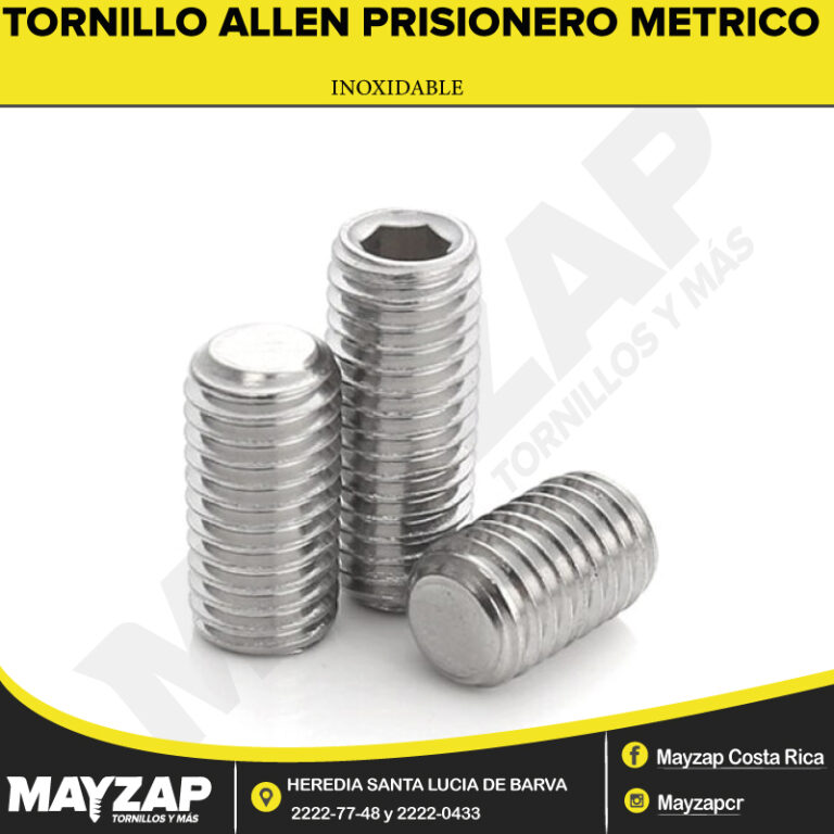 TORNILLO ALLEN PRISIONERO METRICO INOXIDABLE Archives Mayzap