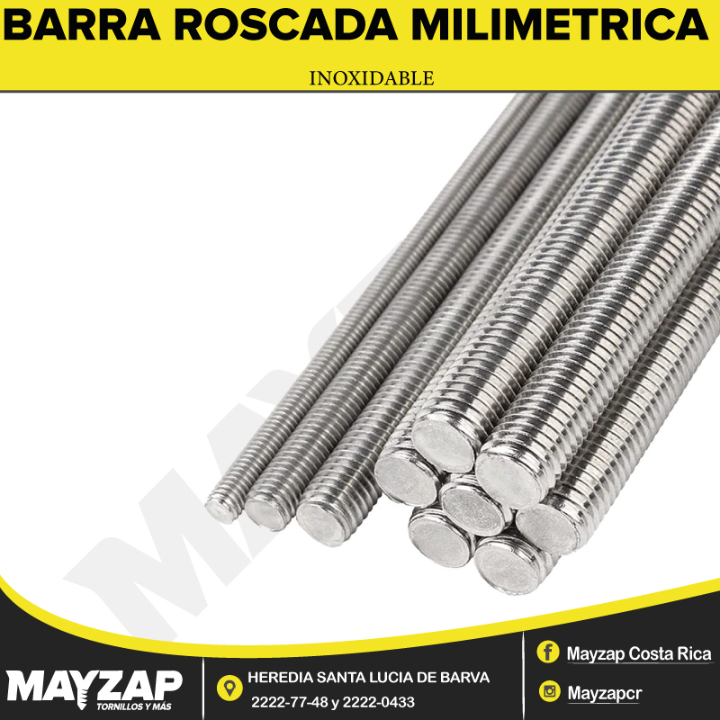 Barra Roscada Metrica Inoxidable Archives Mayzap Tornillos Y Herramientas